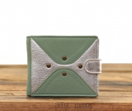 LePortefeuille Louise - Almond Green / Silver