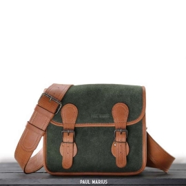 LaSacoche S - Light Brown / Forest Green