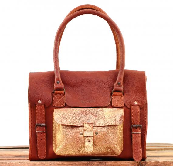Buy PAUL MARIUS Le Rive Gauche M Brick Silver Handbag Vintage Style at