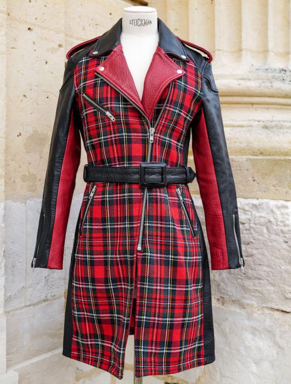 LeTrench Tartan Rouge - Taille 42